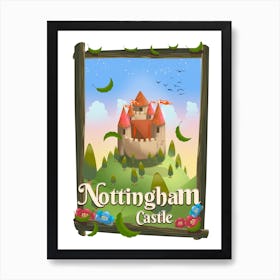 Nottingham Castle Travel poster Art Print