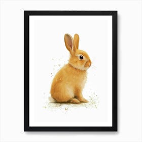 Netherland Dwarf Rabbit Nursery Illustration 3 Art Print