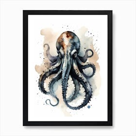 Kraken Watercolor Painting (1) Art Print