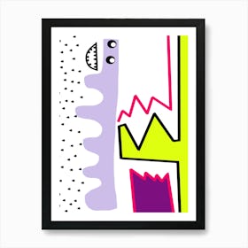 Purple Worm Art Print