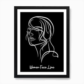 Women Face Line 8 Art Print