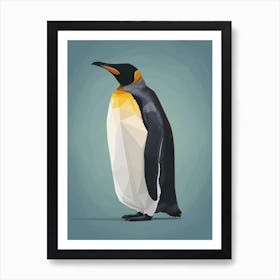 Emperor Penguin Santiago Island Minimalist Illustration 4 Art Print