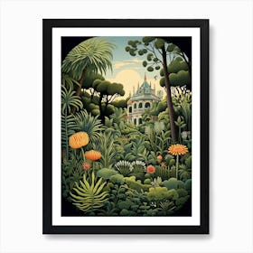 Longue Vue House And Gardens Usa Henri Rousseau Style 2 Art Print