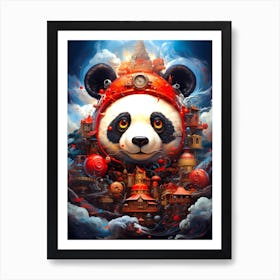 Panda City Art Print