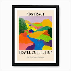 Abstract Travel Collection Poster Saint Vincent And The Grenadines 3 Art Print