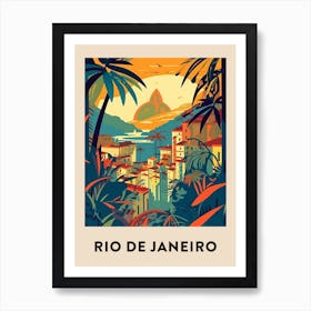 Rio De Janeiro Vintage Travel Poster Art Print