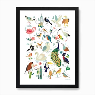 Bird Alphabet Art Print