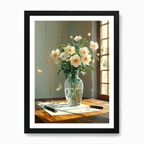 Flowers In A Vase 40 Art Print