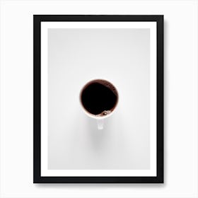 Back Coffee Loves White Minimalism Art Print