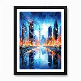 Neon Nights: Hong Kong's Electric Skyline Art Print