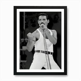 Wembley Stadium Photo Of Freddie Mercury And Live Aid And Queen Art Print