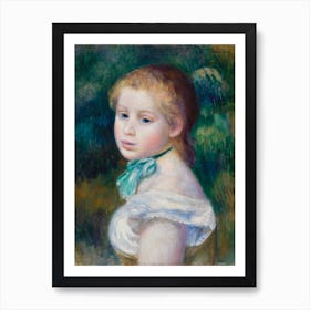 Head Of Young Girl, Pierre Auguste Renoir Art Print