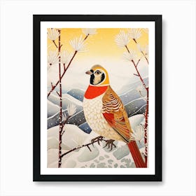 Bird Illustration Partridge 1 Art Print