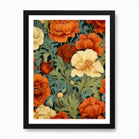 Victorian Poppies 1 Art Print