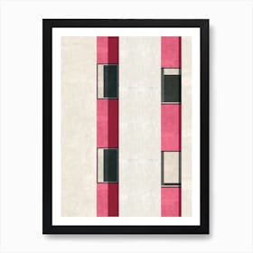 Pink Apartment Block Art Print