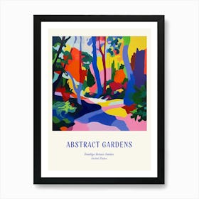 Colourful Gardens Brooklyn Botanic Garden Usa 2 Blue Poster Art Print