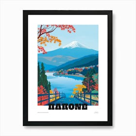 Hakone Japan 2 Colourful Travel Poster Art Print