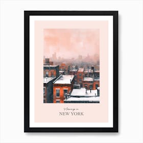 Mornings In New York Rooftops Morning Skyline 2 Art Print