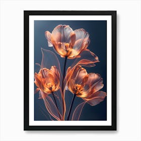 Tulips In Flames Art Print