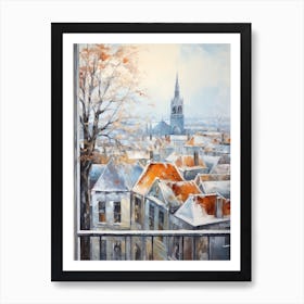Winter Cityscape Bruges Belgium 1 Art Print