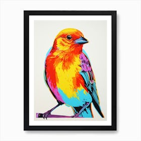 Andy Warhol Style Bird Cowbird 4 Art Print