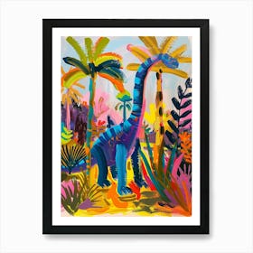 Abstract Colourful Palm Tree Painting Art Print