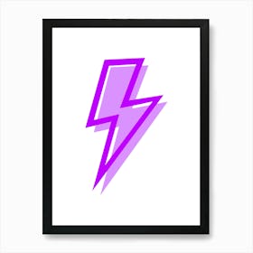 Purple Lightning Bolt Art Print