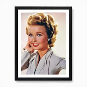 Debbie Reynolds Retro Collage Movies Art Print