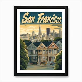 Aihrgdesign A Retro Travel Poster For San Francisco 1 Art Print