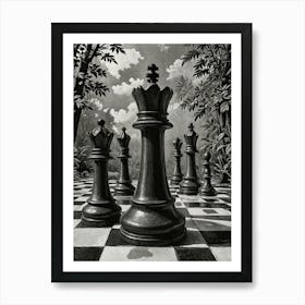 Chess Pieces no2 Art Print