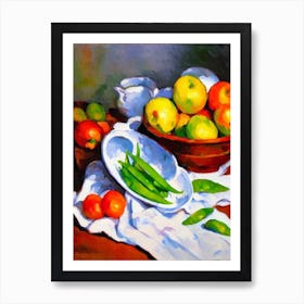 Snow Peas Cezanne Style vegetable Art Print