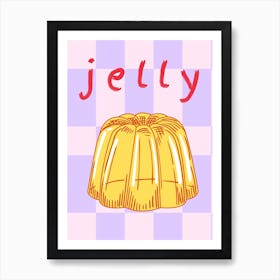 Jelly Check Purple Art Print