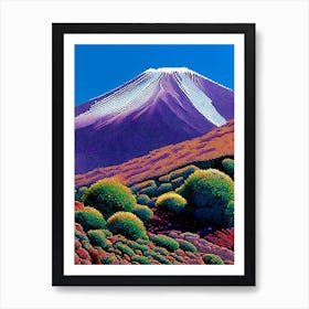 Teide National Park Spain Pointillism Art Print