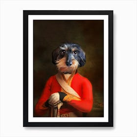Hunter The Dachshund Pet Portraits Art Print