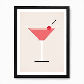 Mid Century Modern French Martini Martini Floral Infusion Cocktail 1 Art Print