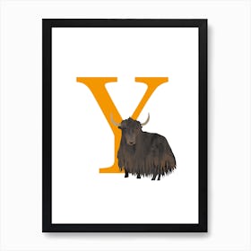 Y For Yak Art Print