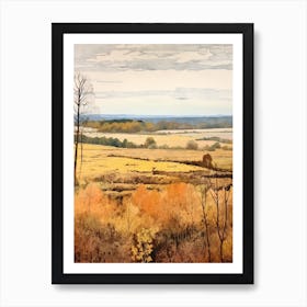 Autumn National Park Painting The New Forest England Uk 3 Art Print