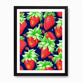 Strawberry Repeat Pattern, Fruit, Impressionism Cezanne Art Print