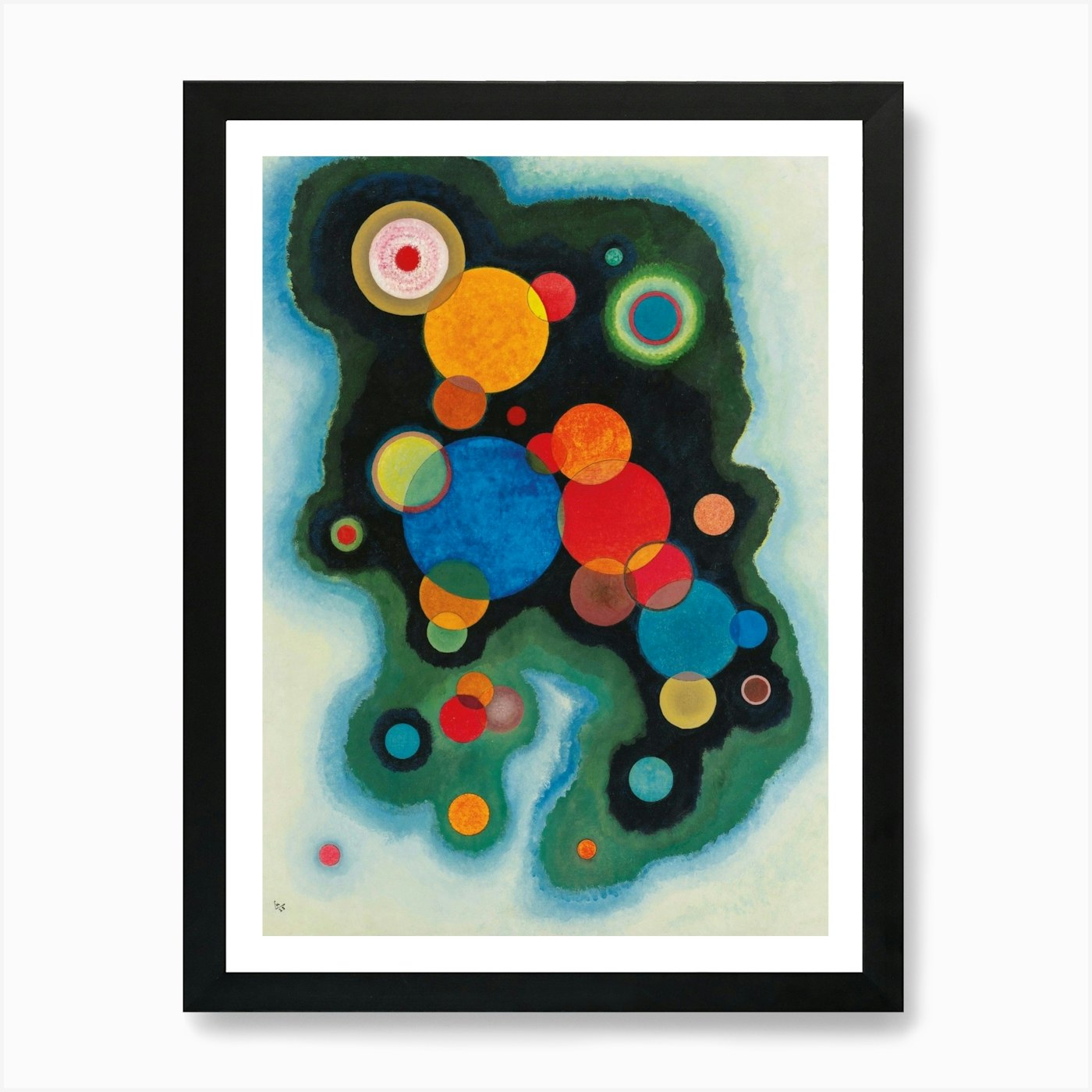 Wassily Kandinsky - Vertiefte Regun Framed Wall Art Poster Canvas Print Picture