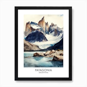 Patagonia Argentina Watercolour 3 Art Print