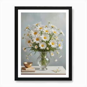 Daisies In A Vase 3 Poster