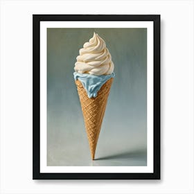 Bubblegum Ice Cream Cone Art Print