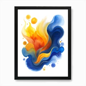 Abstract Watercolor Painting 4 Art Print