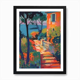Villa Lante Gardens, Italy, Painting 3 Art Print