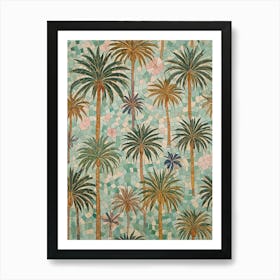 Palm Tree Mosaic Art Print