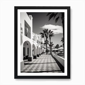 Marbella, Spain, Black And White Analogue Photography 3 Art Print