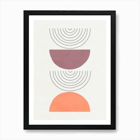 Lines and Shapes - Sunrise Art Print