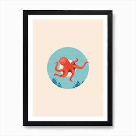 Letter O Octopus Art Print