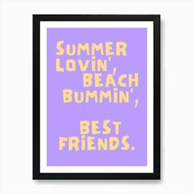 Summer lovin´purple Art Print