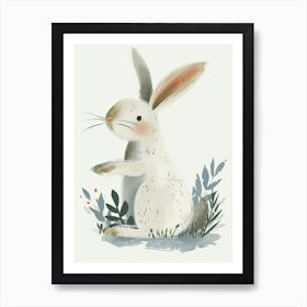 Florida White Rabbit Kids Illustration 1 Art Print
